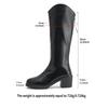 Autumn Winter Elegant Women PU Warm Comfortable Non-slip Mid-calf Boots Plus Size Shoes for Women 35-43 Women Footwear