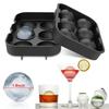 2 Pack Silicone Ice Ball Maker Mold with Leak-Proof Lid Whiskey Sphere Ice Cube Trays for Bourbon Cocktails Easy Release