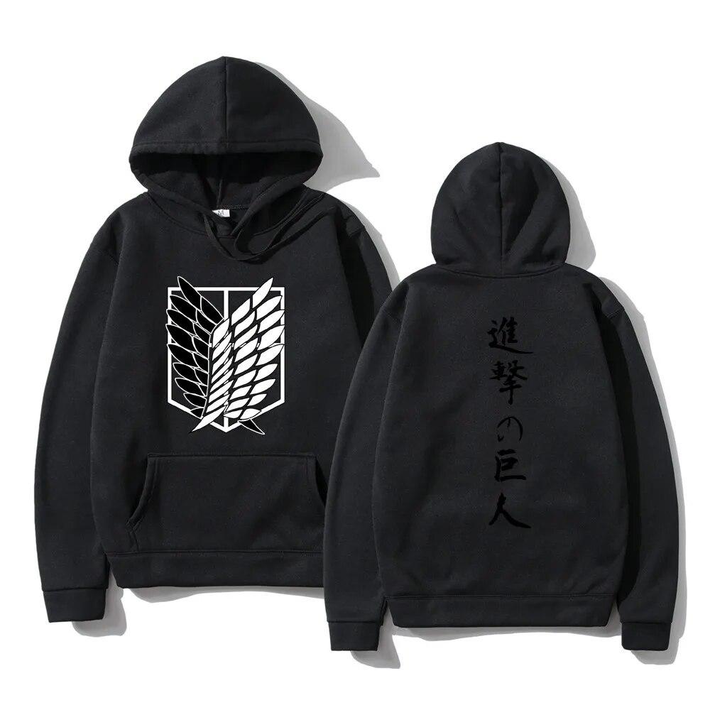 Attack on Titan Hanorace de modă unisex Hanorace cu glugă cu glugă unisex Anime japonez Pulovere Topuri Shingeki No Kyojin Haine cu glugă unisex