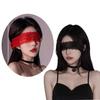 Wulsalio Women's Lace Eye Mask, Sexy Mask, Blindfold, Eyepatch, Stage Performance Prop, Costume Party Prop, Everyday Coordination (Black) 07 (Black/Re