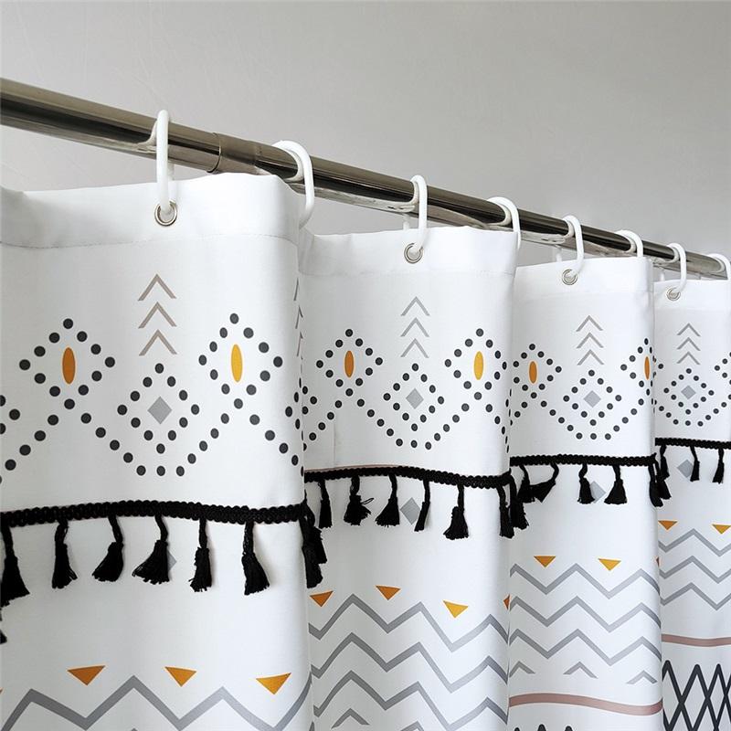 The New Line Bohemian Style Hotel Waterproof Thickened Bathroom Household Simple Shower Curtain For Toilet