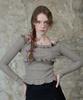 LARTIGENT L13 Frill Halter Sleeve(Brown)