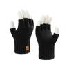 New Camel Wool Gloves Cycling Autumn and Winter Warm Fleece Thickened Half Finger Work Thickened Cold-proof Men's Gloves