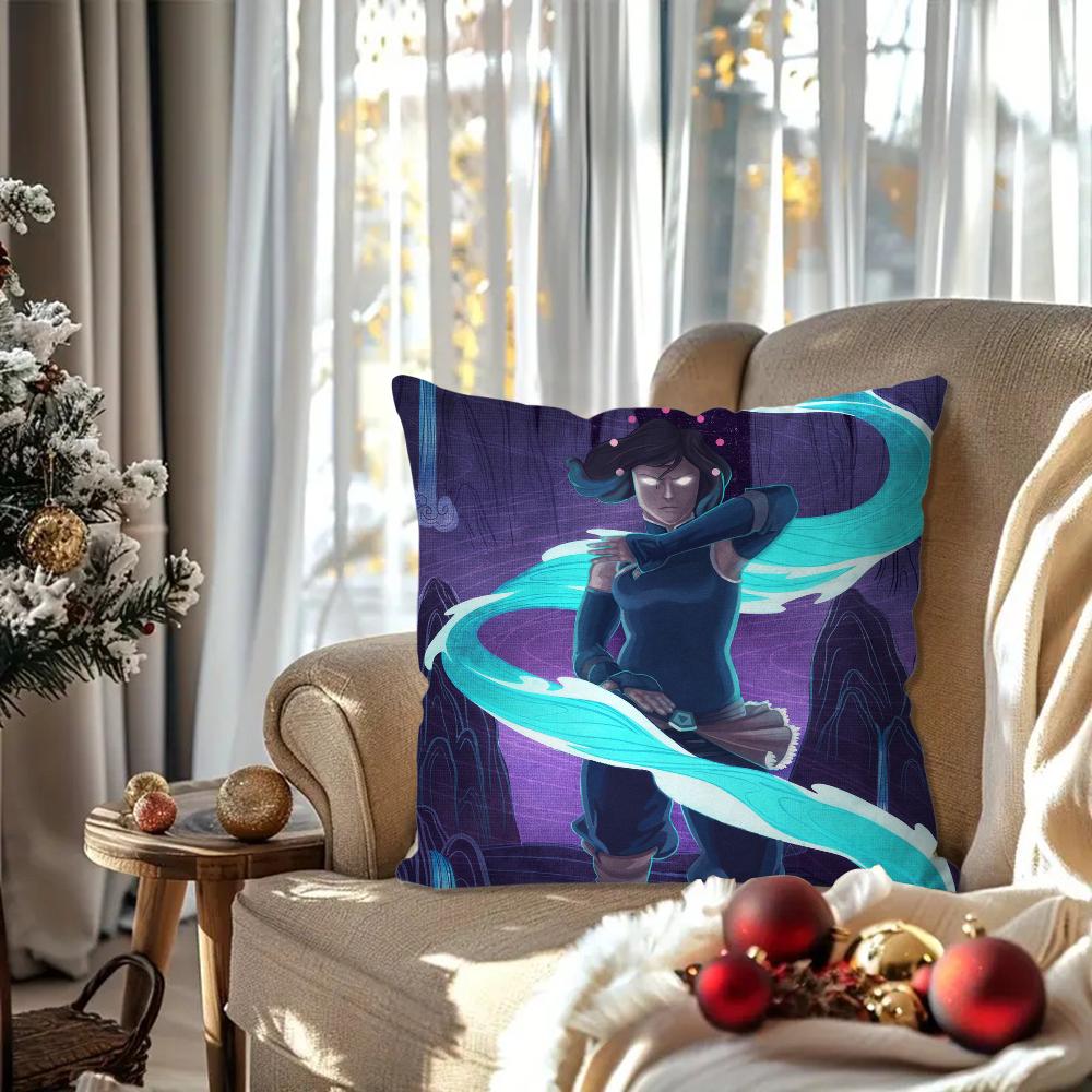 The L-Legend of K-Korra Animation Pillow Case Square Pillow Bedroom Sofa Leisure ComfortCushionLiving Room Home Decoration 40X40