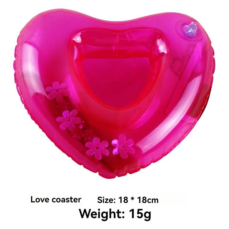 Aufblasbarer Flamingo Donut Zitrone Wassermelone Ananas Krabbe Liebesherz Becherhalter Aufblasbarer Wasseruntersetzer