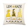 New Spring and Summer Pillow Cases Linen Yellow Lemon Truck Print Home Pillow Cushion Combination