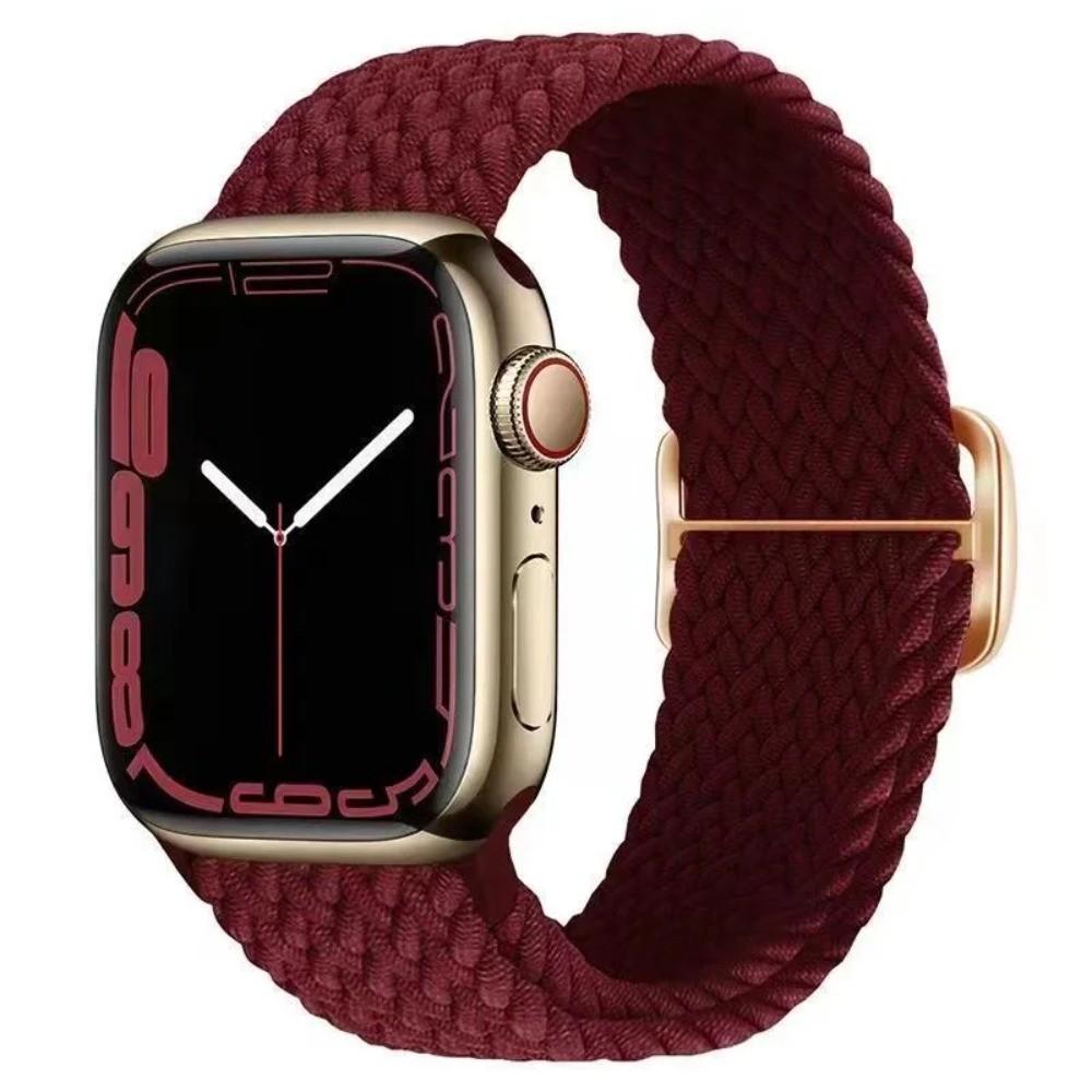 Braided Bracelet for Apple Watch Ultra 3 2 49mm 11 10 42/46mm Nylon Elastic Belt Bracelet for 9 8 7 41mm/45mm 6 5 4 SE3 40/44mm