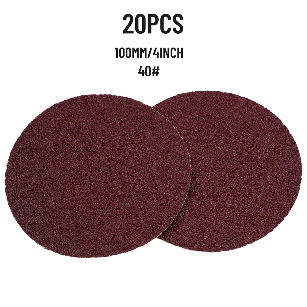Long lasting 4inch/100mm Sandpaper Discs for Synthetic Materials (20pcs)