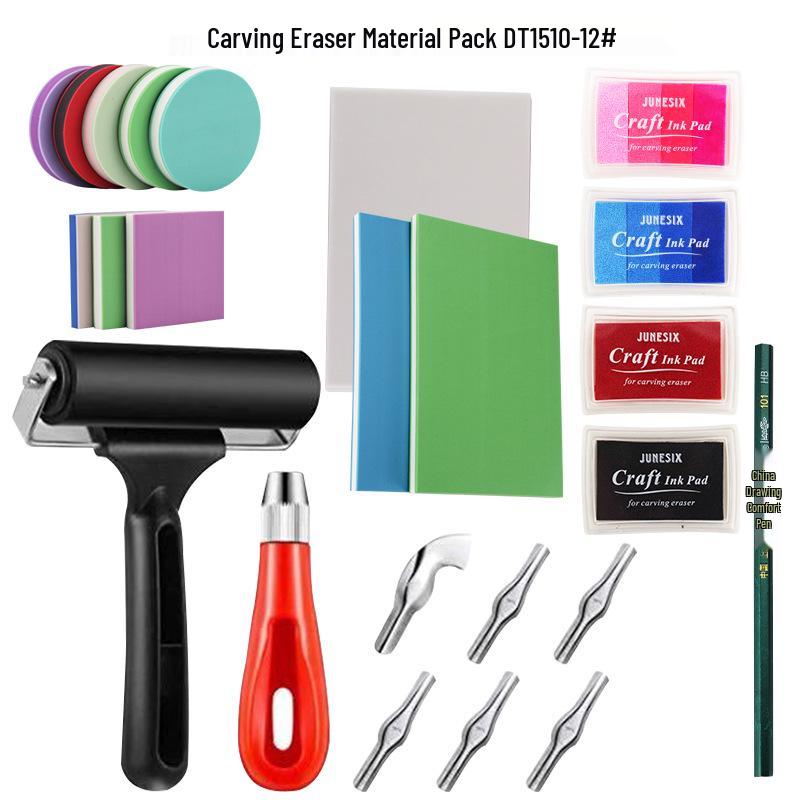 Professional Woodcut Carving Knife & Roller Set for Rubber Stamp Art