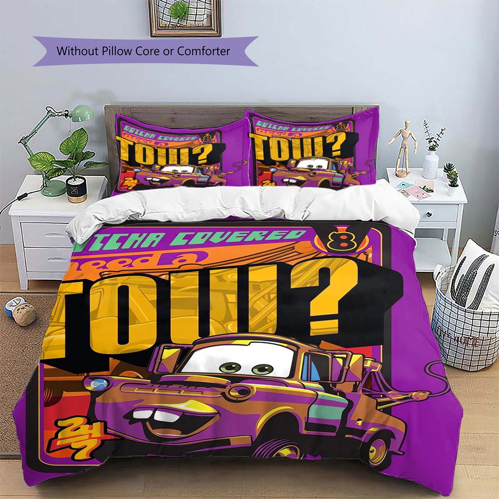 The Mater Trailer Service Duvet and Pillowcase Bedding Set Is Perfect for Decorating Boys' and Girls' Bedrooms.