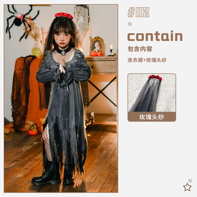 Halloween Vampire Witch Elf Costume Long Dress Girls Women Party Stage Show