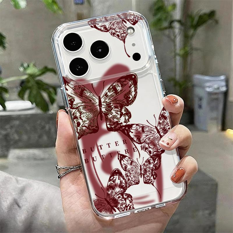Colorful Butterfly Pattern Soft Case For iPhone 17e 17 16 15 14 13 Pro Max 17 Pro 16e 12 11 Transparent Shockproof Phone Cover