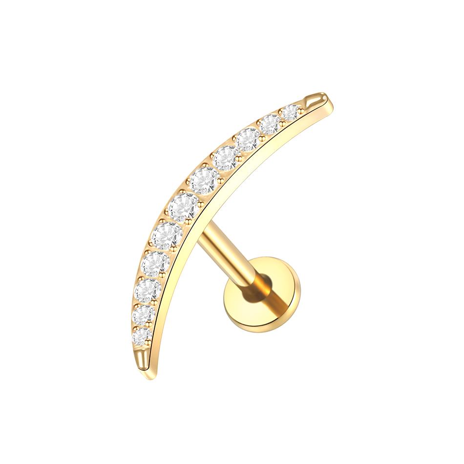 1Pc G23 Titanium Ear Tragus Cartilage Helix Daith Piercing Stud Earrings for Women Internal Thread Labret Piercing Lip Ring 16G