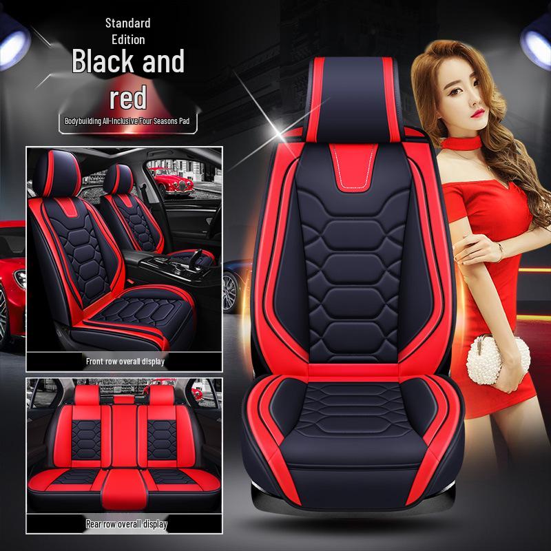 XDD Full Leather 9D Bodybuilding Car Seat Cushion - All-Season Sports Cover