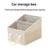 Flexible Oxford Fabric Car Organizers Storage Box With Handle for Tools Groceries Convenient Transport Neat Inner Spaces