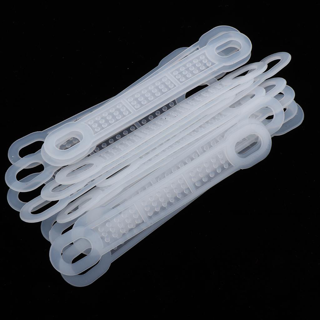 20Pcs Clear Non Rubber Grips for Wooden And Hangers, 2 Sizes To Choose