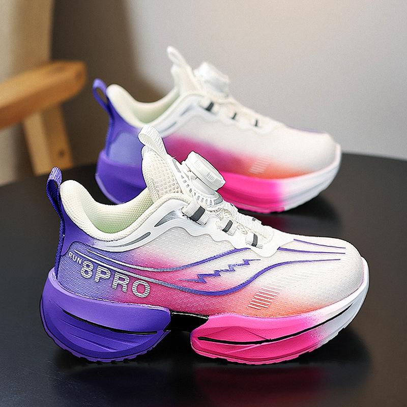 Classmate Girls 2025 New Spring Children's Red Rabbit 8por Sneakers Older Children's Mesh Running Basketball Shoes Girls