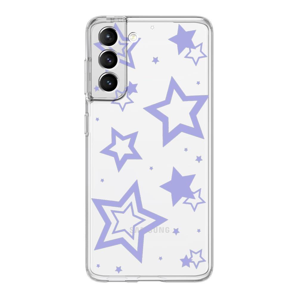 Phone Case For Samsung Galaxy S24 Ultra S23 FE S22 S20 S21 5G S10 S9 Plus S10E S8 Soft Silicone Clear Style Stars Pattern Cover