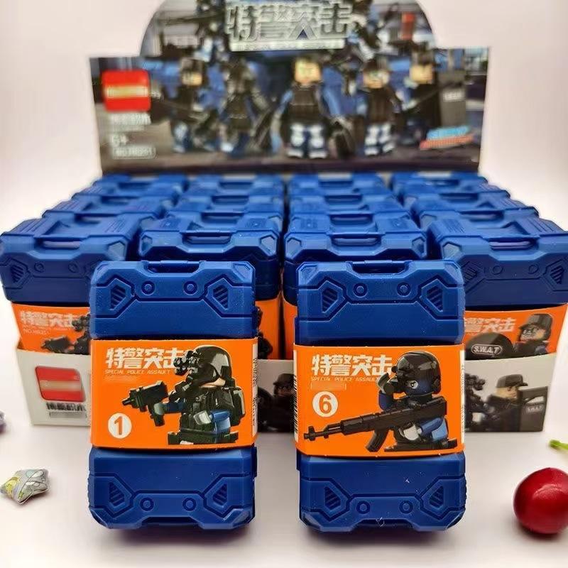 Swat Commando Miniature Building Block Military Sand Table Soldier Weapon Assembly Compatible Children'S Toys Small Gifts