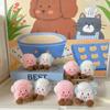 Kawaii Marshmallow Plush Earmuffs Pink White Doll Winter New Arrivals Toy Pillow Ornament Soft Gift For Kids Friend