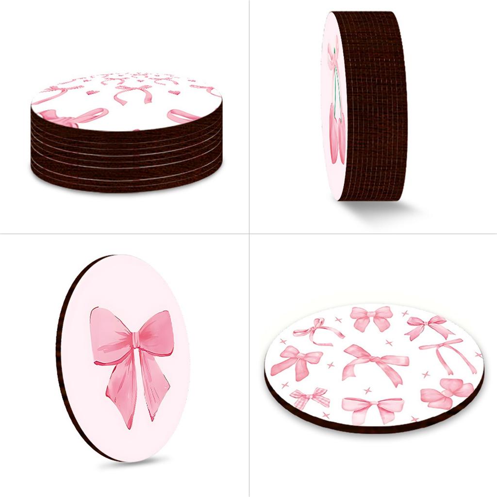 4ks Vánoční podložka na stůl 2D Dřevěná jídelní podložka Podložka na stůl Absorpční Protiskluzová podložka Snadno se čistí podtácek