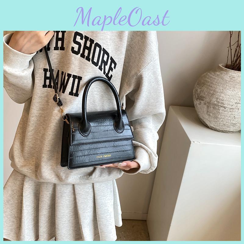 Trendy Minimalist Design Small Square Handbag For Women 2024 Glossy Summer Bag