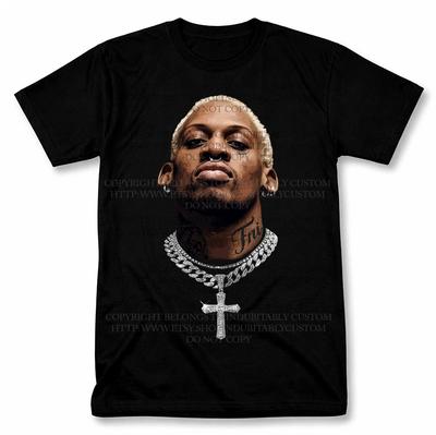 Dennis Rodman Blonde Hair Rodzilla 90's Graphic T Shirt Vintage Style Tee