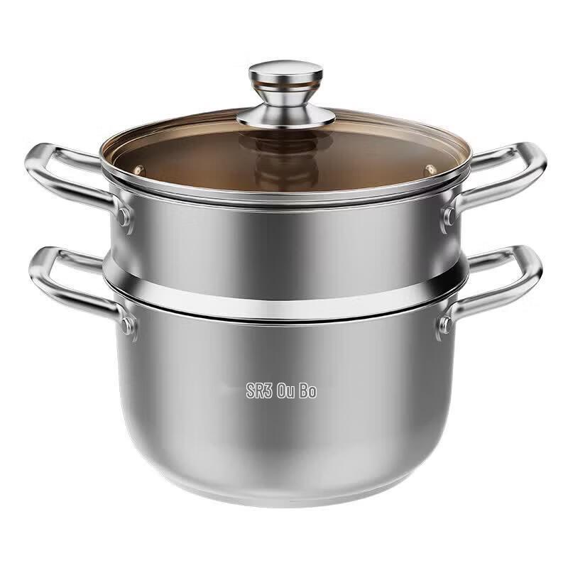 Ourui Bo ORB-366 2-Layer Stainless Steel Steamer & Soup Pot
