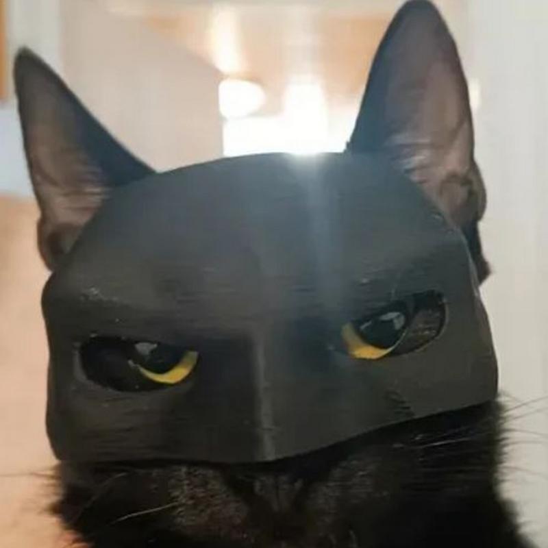 Halloween Cat Bat Cosplay Hat Cat toys Ornament Cool Bat Cat Masks Horror Mysterious Hat 3D Printing Masque Party props