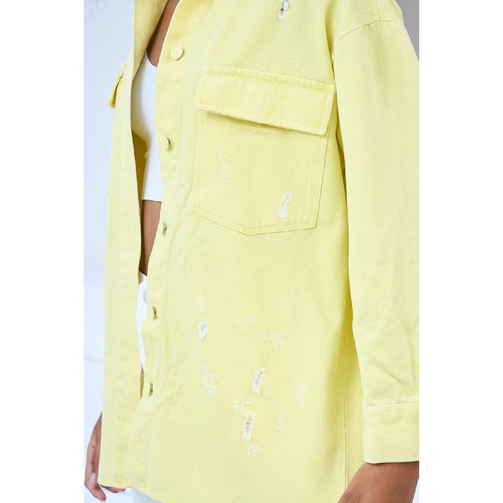 Women Colorful Denim Shirt