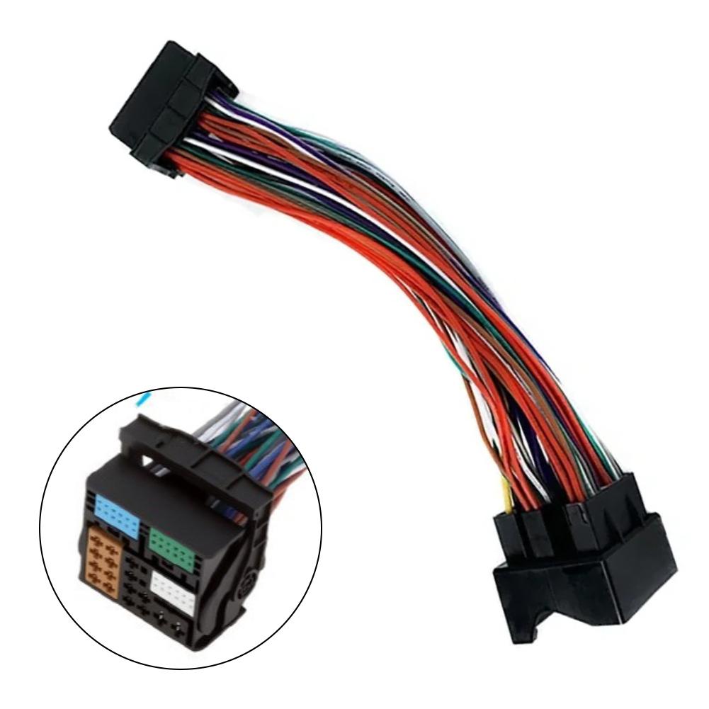 BLACK MQB Extension Cable Full 52-pin Support Quadlock Connector Snap-in Socket Custom Color Options Car Stereo Installation China Mainland