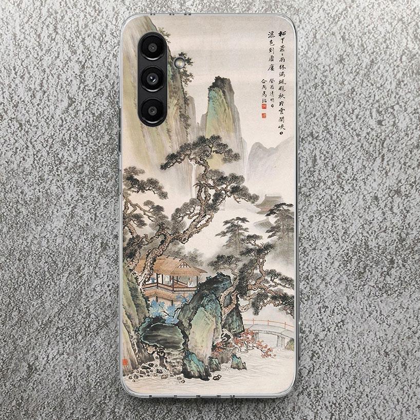 Chinese Style ink Painting Art Phone Case For Samsung Galaxy A17 A16 A56 A15 A55 A14 A54 A13 A53 A36 A35 A34 A33 A26 A25 A24 A23