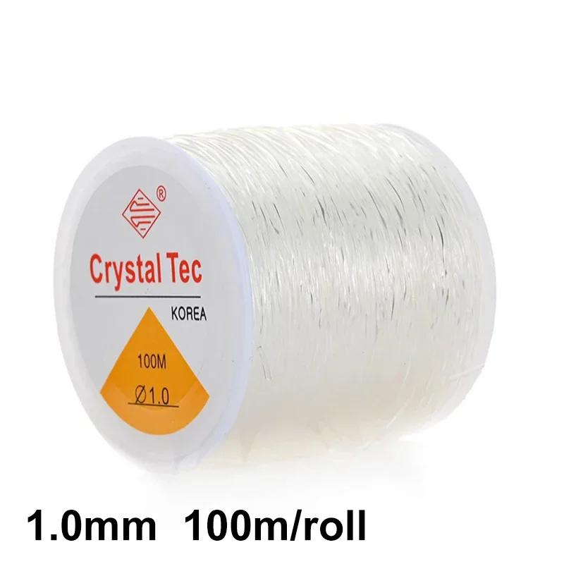 Starker elastischer Kristall-Fädelfaden für Schmuckherstellung Halskette Armband DIY Herstellung Transparenter Faden Dehnbare Seilschnüre