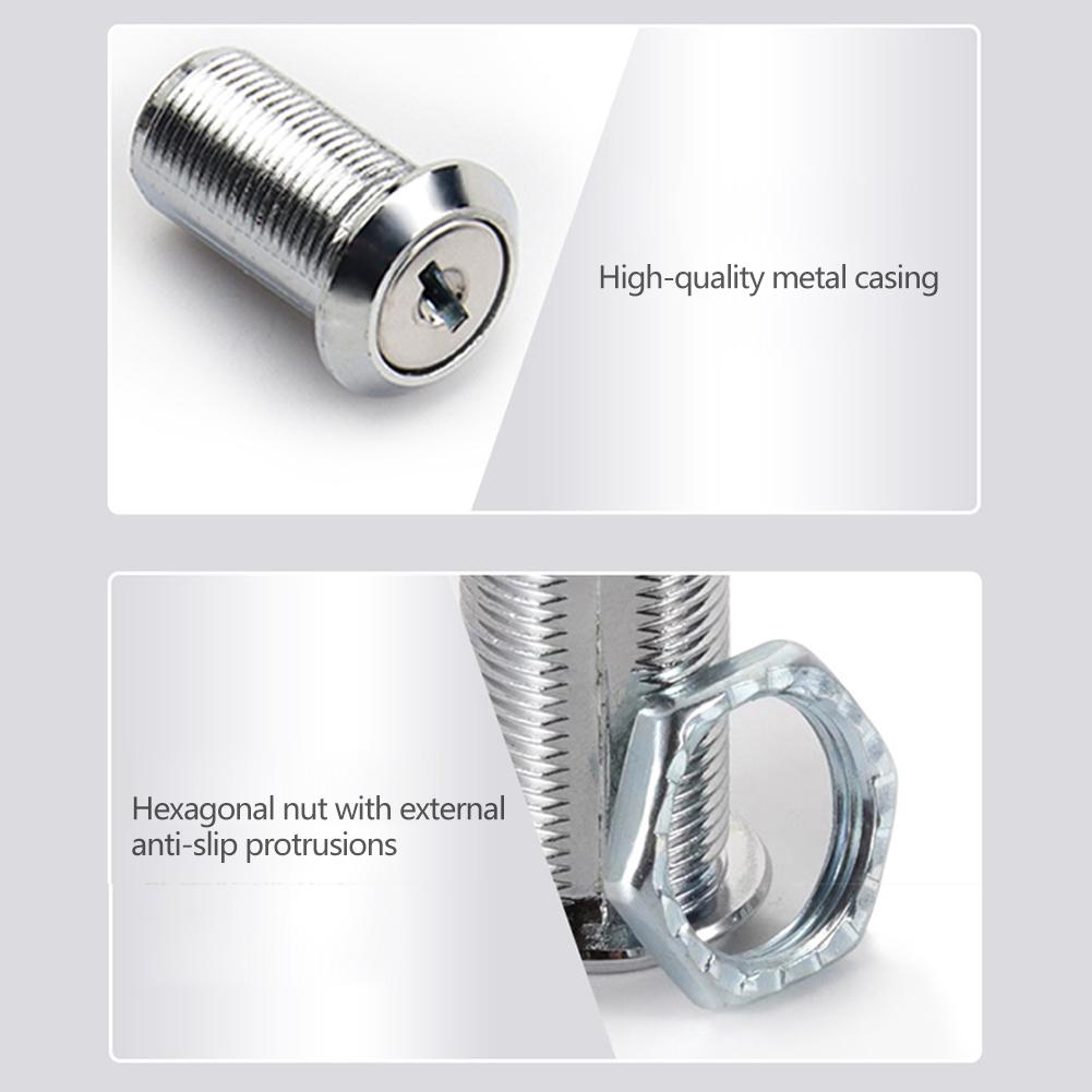 Universal Cam Lock with Keys for Mailbox File Cabinet Drawer Toolbox Lock Cylinder Furniture Privacy Lock