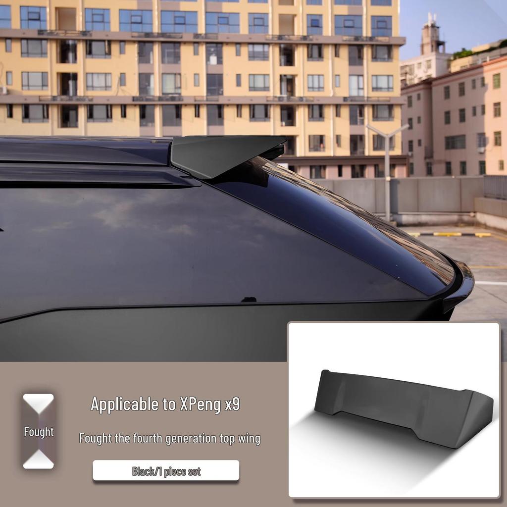 Xpeng Rear Spoiler: No-Drill Wind Deflector & Sports Spoiler for Car Exterior Decoration.