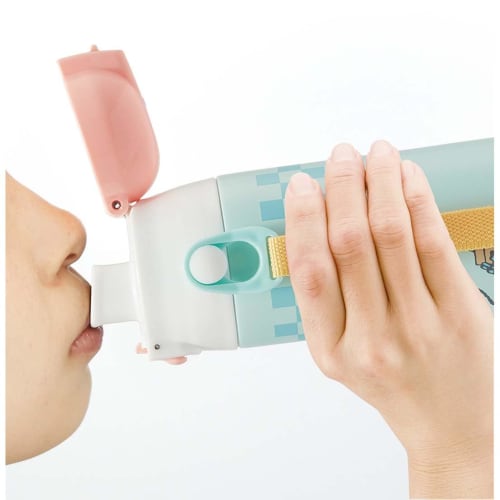 Skater Kids' Stainless Steel Water Bottle, 580ml, Direct Drinking, Snoopy 80s Cafe Design, Kid-Friendly, Lightweight, Insulated, Sports Bottle, Cute,