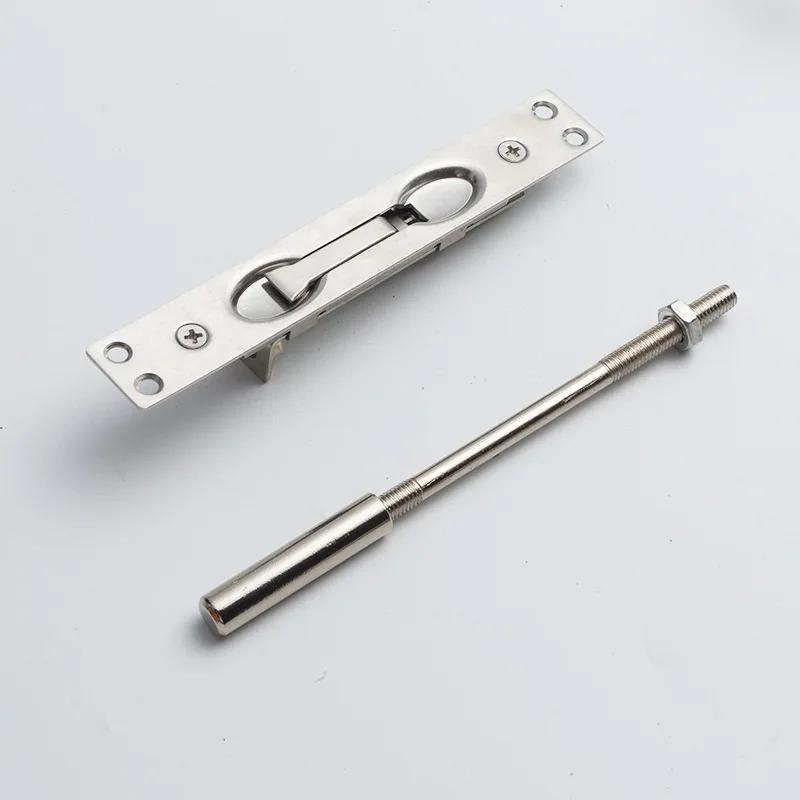 304 Stainless Steel Hidden Bolt Security Built-in Latch Lock Embedded latch,Fire Emergency Door Escape Door Lock