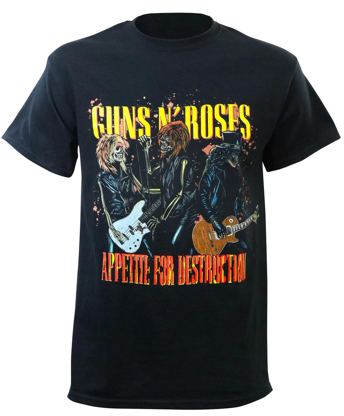 Authentic GUNS N ROSES Appetite for Destruction Black T-Shirt S NEW XL