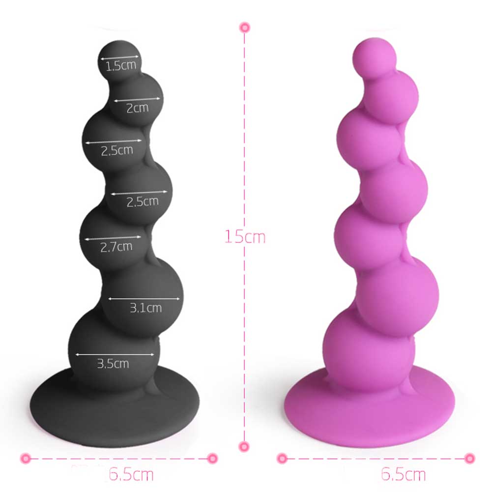 Soft Silicone Anal Plug Suction Cup Butt Plug Pulling Beads Adult Sex Games Tool G-Spot Stimulate Massage