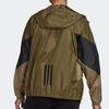Adidas Logo Graphic Colorblock Windbreaker Jacket Men Outerwear Olive GT6577