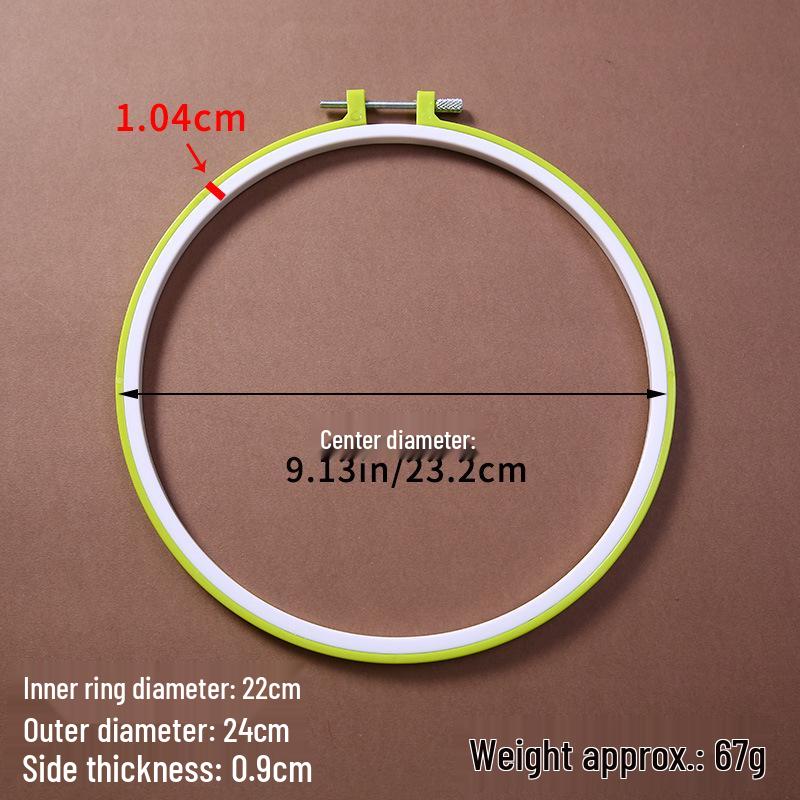 Adjustable Colorful Plastic Embroidery Hoop - Imitation Bamboo Style for DIY Cross-Stitch Projects