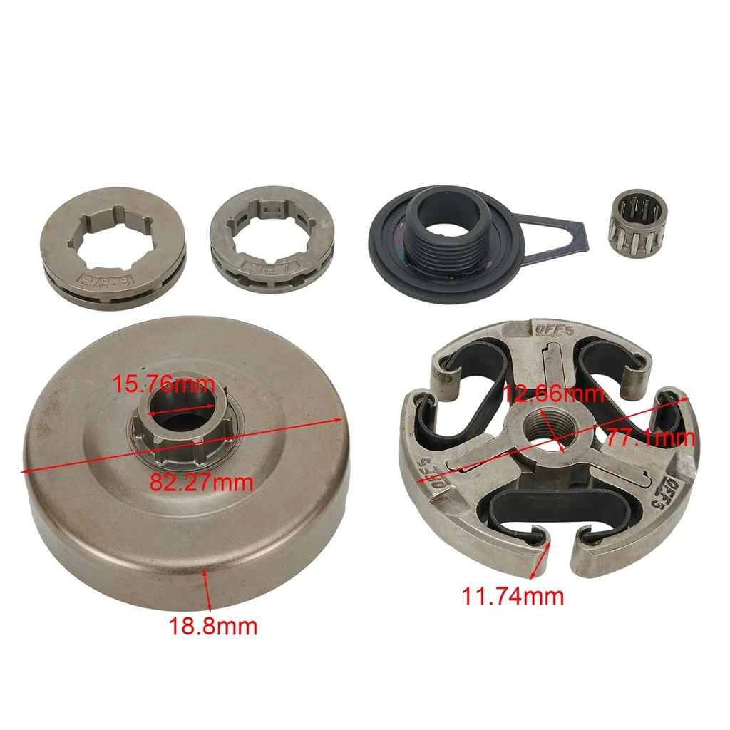 Clutch Drum Assembly Kit For Husqvarna 372 372XP 371 365 362 Chainsaw Lawn Mower Clutch Sprocket Rim Needle Bearing Worm Gear