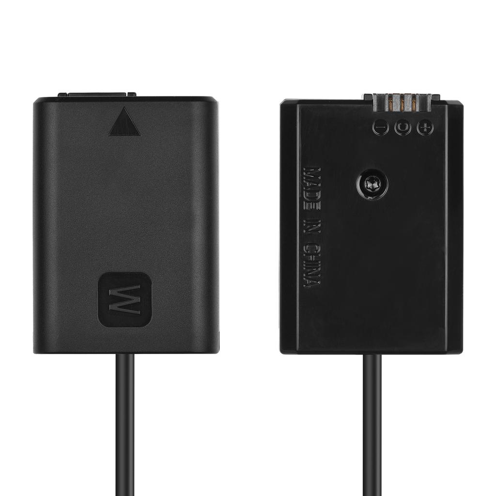 Andoer DC Coupler Dummy Battery and USB C Type C AC Converter Power Adapter Cable for NP FW50 Battery Replacement for