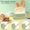 Toast Bread Led Night Lamp, Cute Desk Decor Toaster Light Rechargeable With Timer, Creative Design Portable Bedroom Bedside , Green/dd