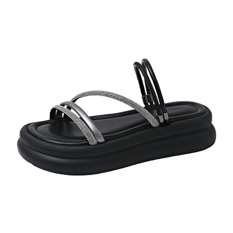 Fashion Beach Sandals Women 2025 New Summer Womens Fashion Platform Sandals Soft Bottom Two Wear Cool Slippers Women Zapatillas de mujer