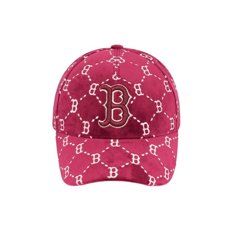 MLB Cotton Baseball Caps Unisex Rose Red Fashion 3ACPMV126-43WIS