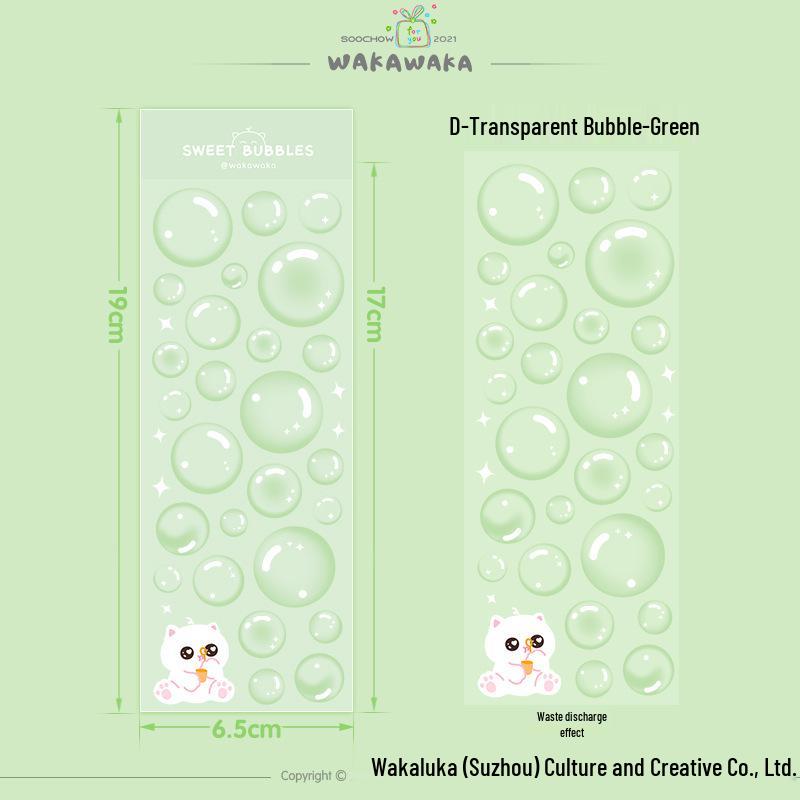 

Transparent Bubble Cute Washi Paper Stickers - Free Style Guka Waka Waka Contact for Discount
