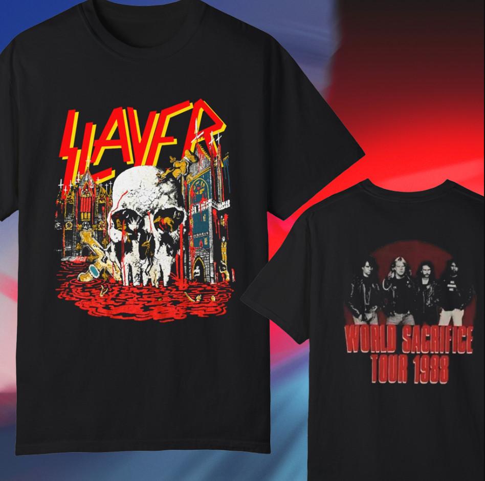 

Винтажная футболка Slayer 1988 World Sacrifice Tour, размеры S-4XL L
