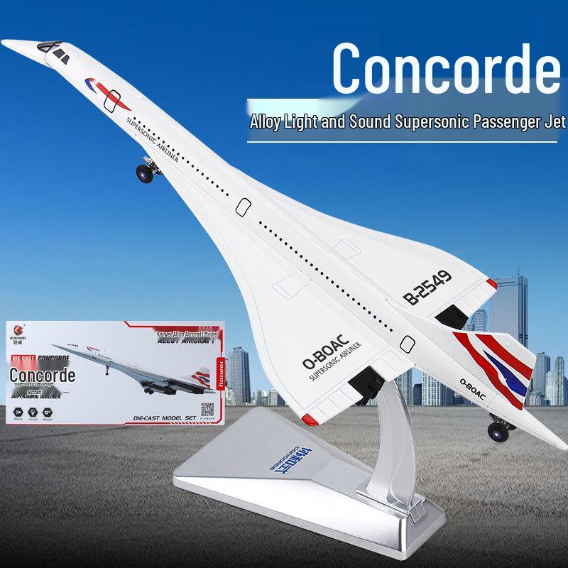 Concorde Supersonic Aircraft Alloy Model Toy for Kids