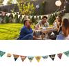 10Pcs/Set 10 Pieces Set Camping String Flag 3 Meter Pennant Decor Pennant Banner  Outdoor Events